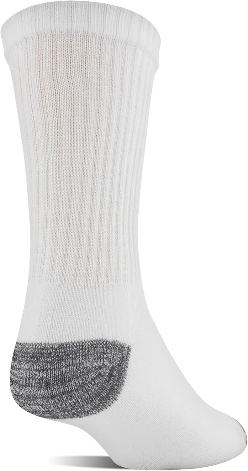 Gildan Men's Polyester Half Cushion Mid-Crew Socks, 12-pack