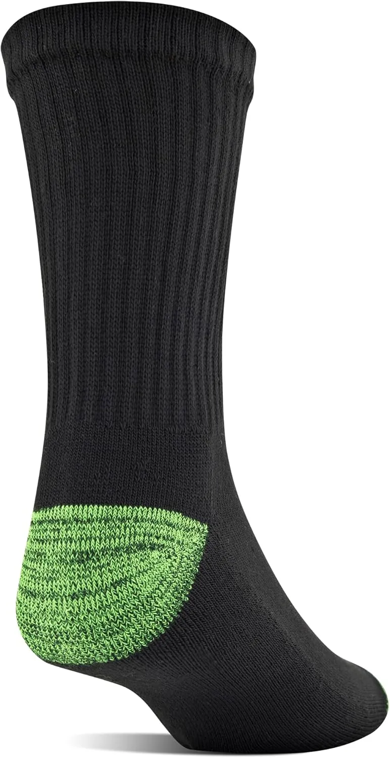 Gildan Men's Polyester Half Cushion Mid-Crew Socks, 12-pack