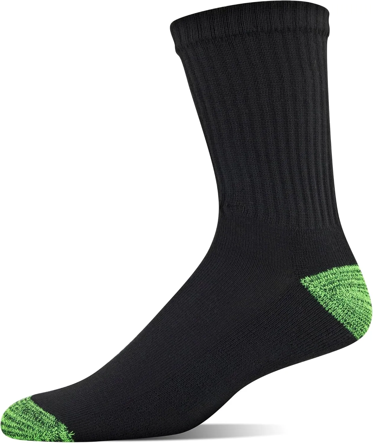 Gildan Men's Polyester Half Cushion Mid-Crew Socks, 12-pack
