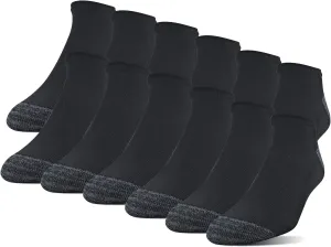 Gildan Men's Polyester Half Cushion No Show Socks, 12-pack