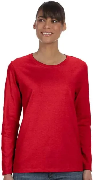 Gildan Women's Heavy Cotton Long Sleeve T-Shirt, 2-Pack