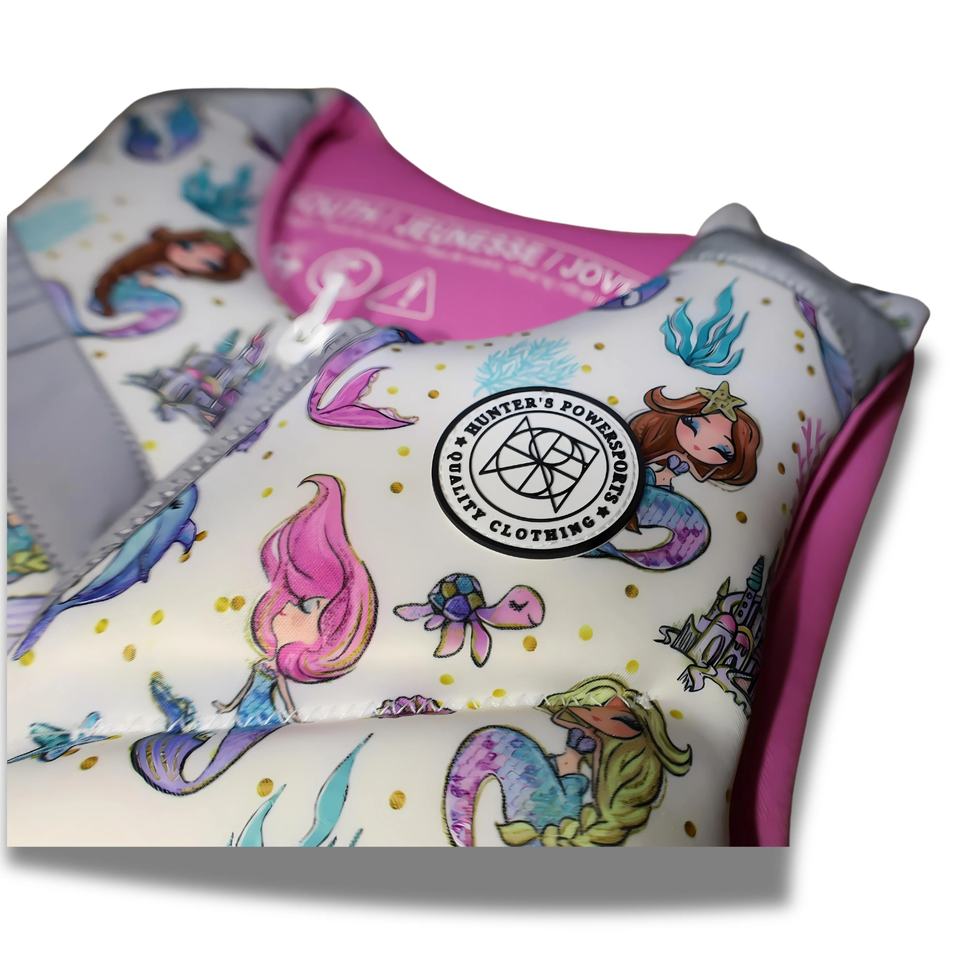GIRL'S PINK MERMAID YOUTH TYPE III REFLECTIVE LIFE VEST