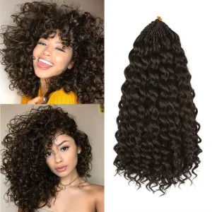 Gogo Curl Crochet Hair Pure Protein Fiber 12 Inch 8 Packs Pre Looped twisted Short Curly Crochet Hair for Women Deep Ocean Water Wave Beach Curl Twist Braiding Hair Extensions (12inch 4#)