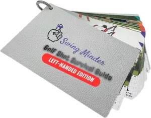 Golf Reference Cards | Pocket Golf Survival Guide and Golf Cheat Sheet Booklet | Compact Waterproof PVC Cards for Troublesome Shots | Clip-on Carabiner for Your Golf Bag
