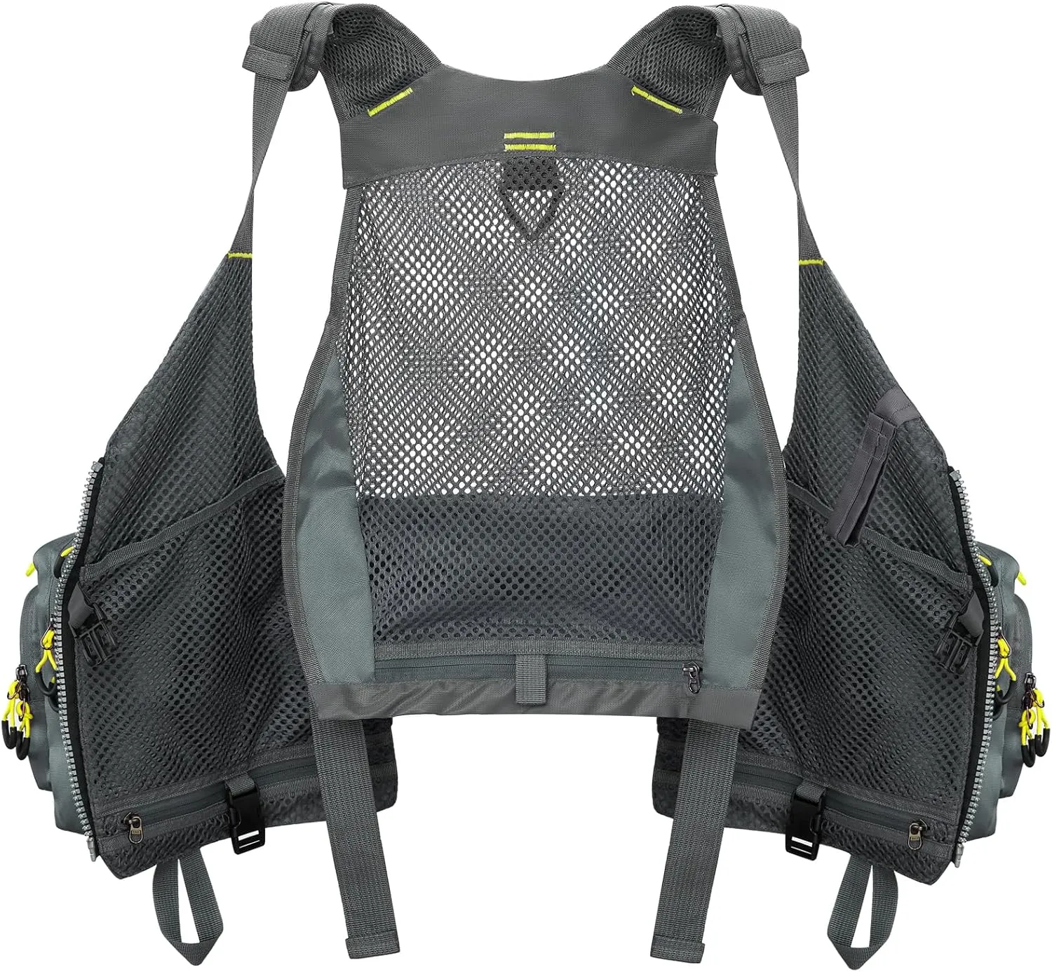Gonex Fly Fishing Vest for Men Women, Comfortable Adjustable Fishing Vest with Multi-Pockets Reflective Stripes