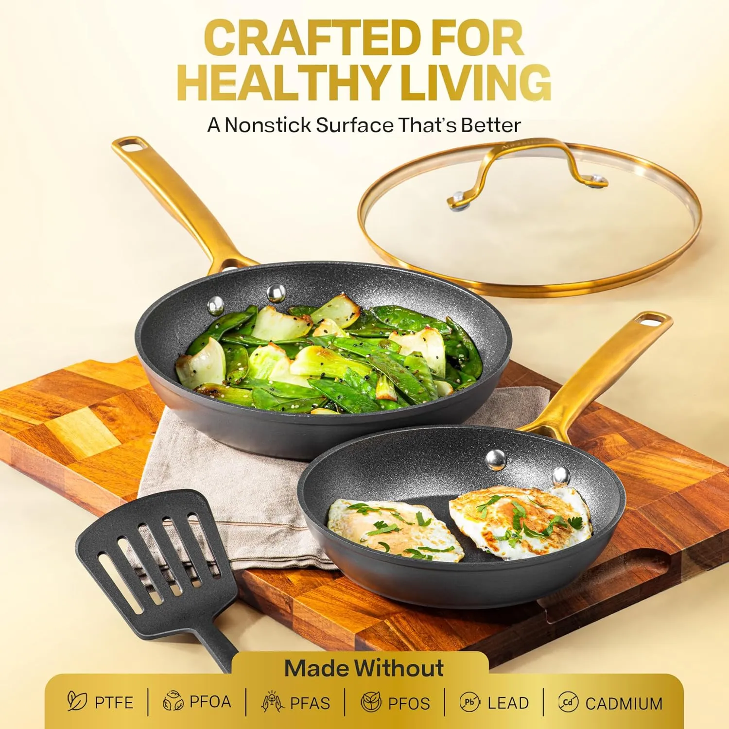GRANITESTONE 14 Pc Induction Cookware Sets, Kitchen Pots and Pans Set Non Stick, Kitchen Cookware Sets, Nonstick Cookware Set, Non Stick Pots and Pan Set, Hard Anodized, Oven and Dishwasher Safe