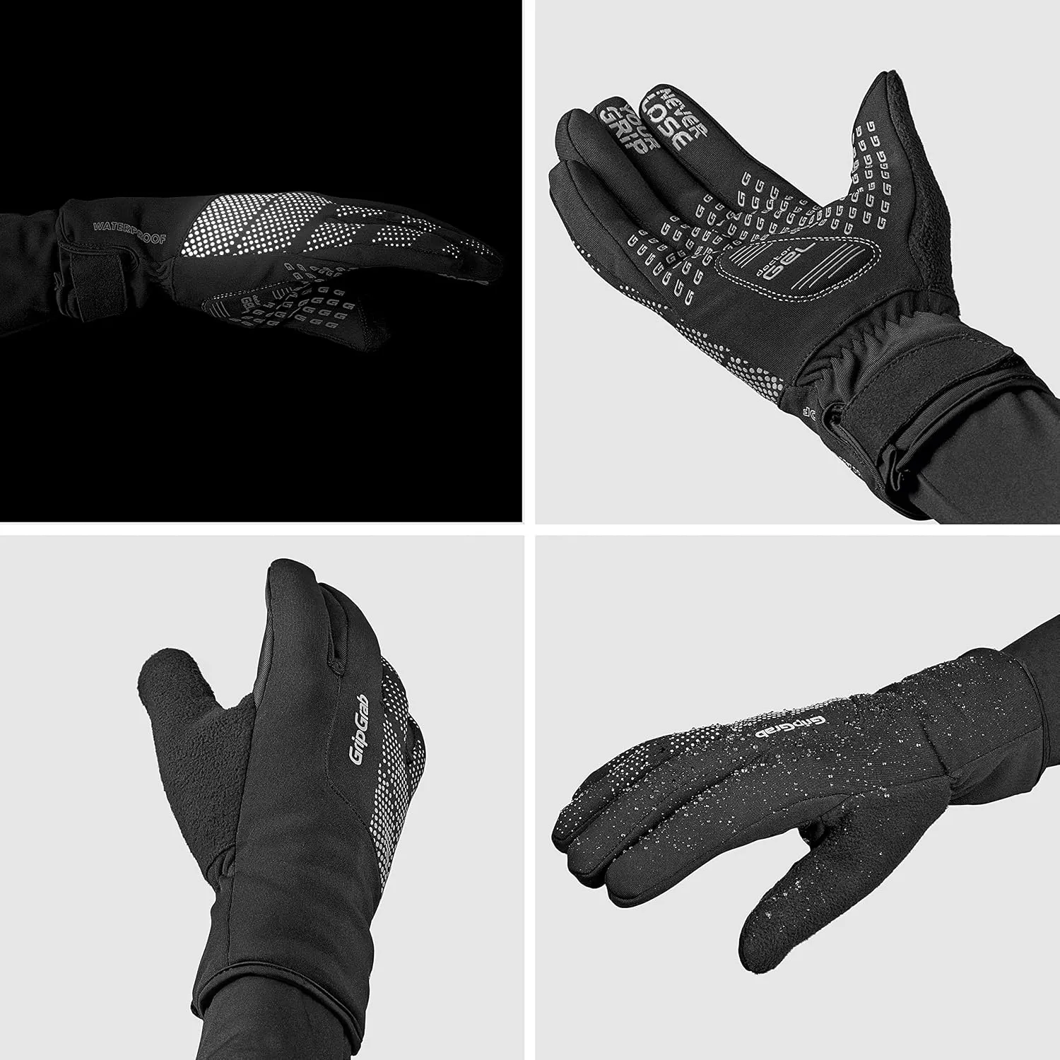 GripGrab Ride Waterproof Thermal Padded Cycling Gloves - Fleece Lined, Windproof, Winter Bike Gloves