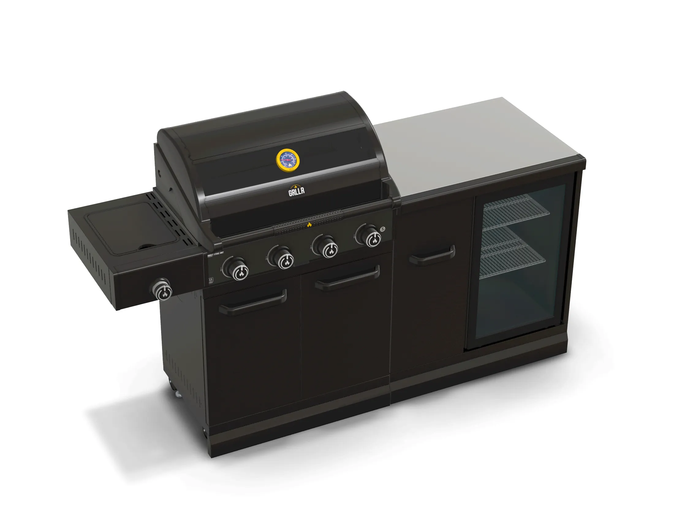 GRLLR Outdoor Kitchen 4 Burner and Fridge