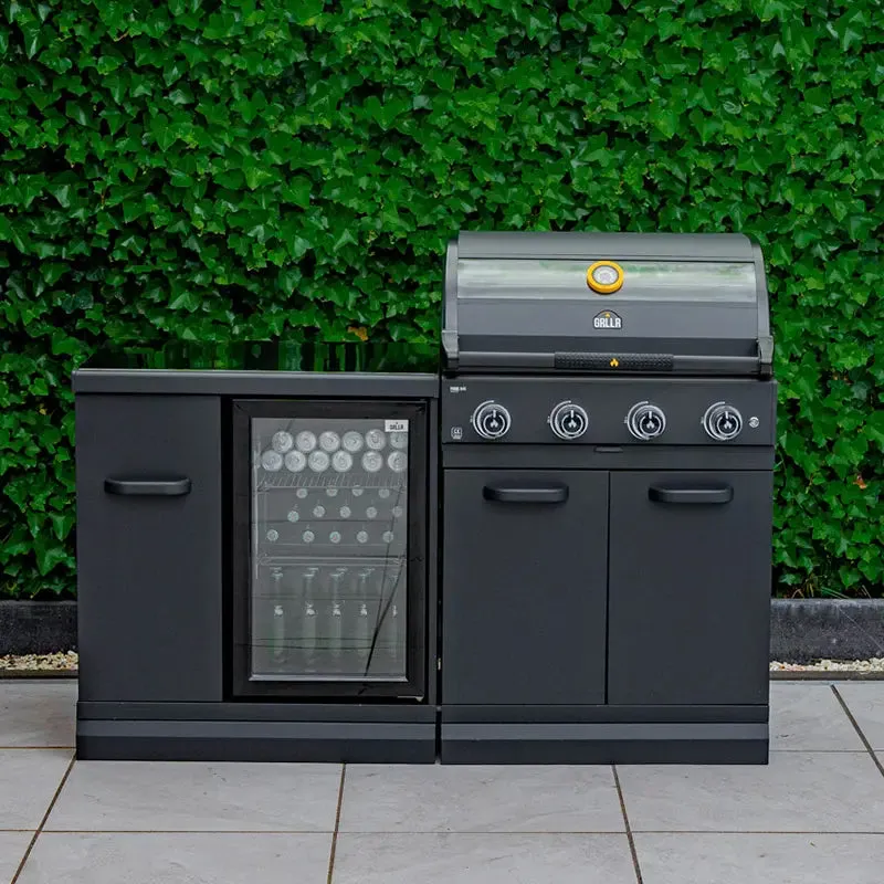GRLLR Outdoor Kitchen 4 Burner and Fridge