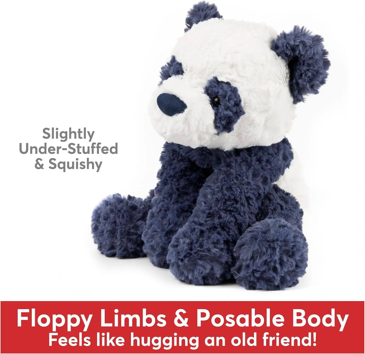 GUND Cozys Collection Panda, Panda Bear Stuffed Animal, Plush Toy for Ages 1 and Up, Navy Blue, 10”