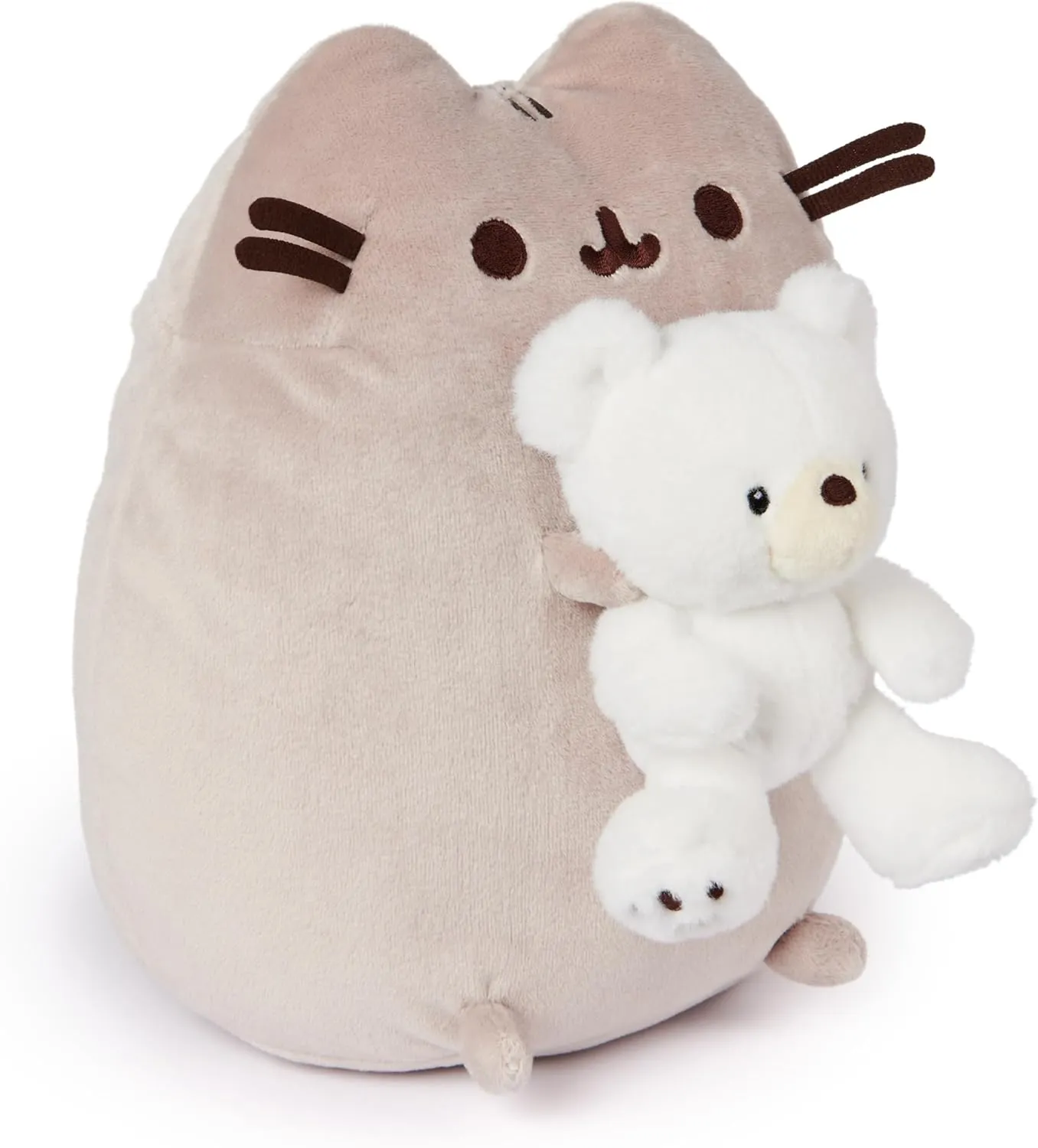 GUND Pusheen with Kai Bear Plush, Stuffed Animal Cat with Teddy Bear for Ages 8 and Up, 9.5”, Gray