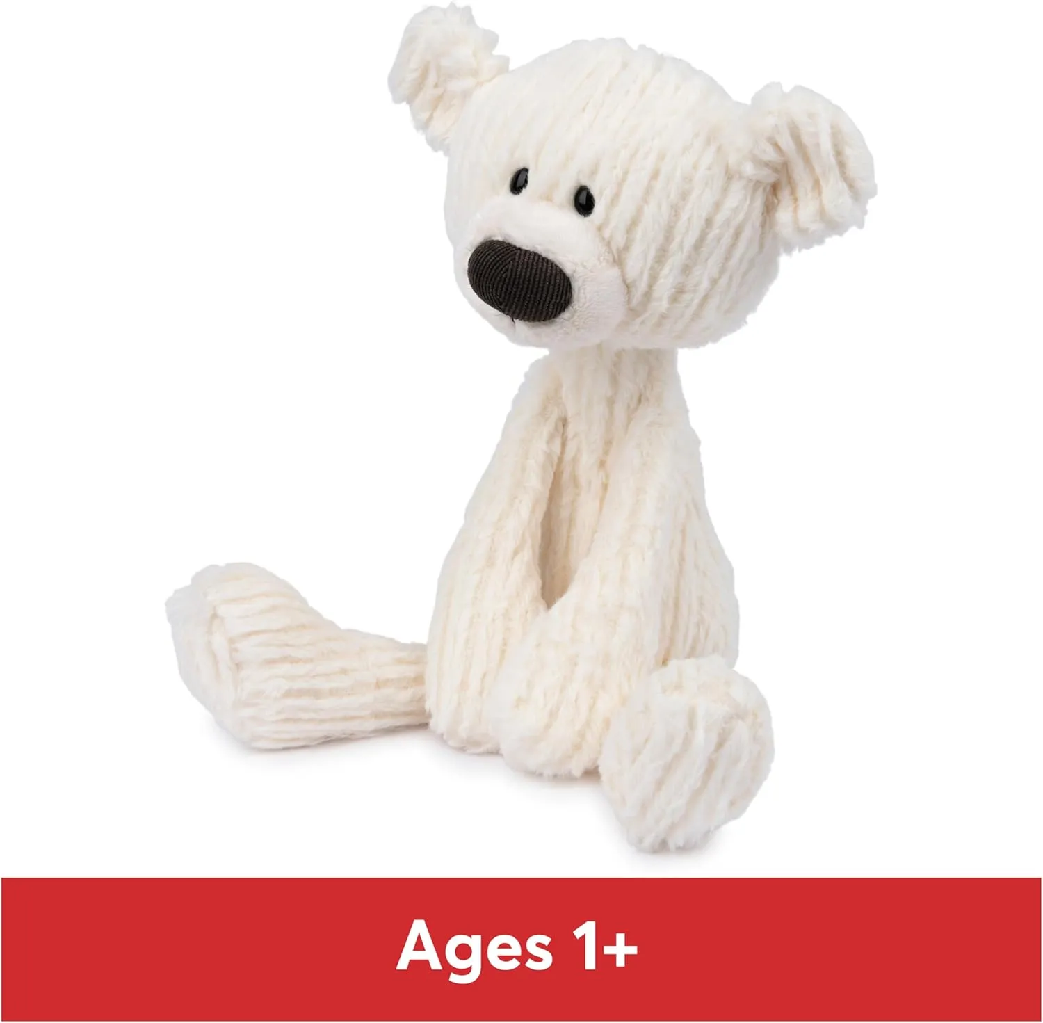 GUND Toothpick Cable, Teddy Bear Stuffed Animal for Ages 1 and Up, Cream/Offwhite, 15”
