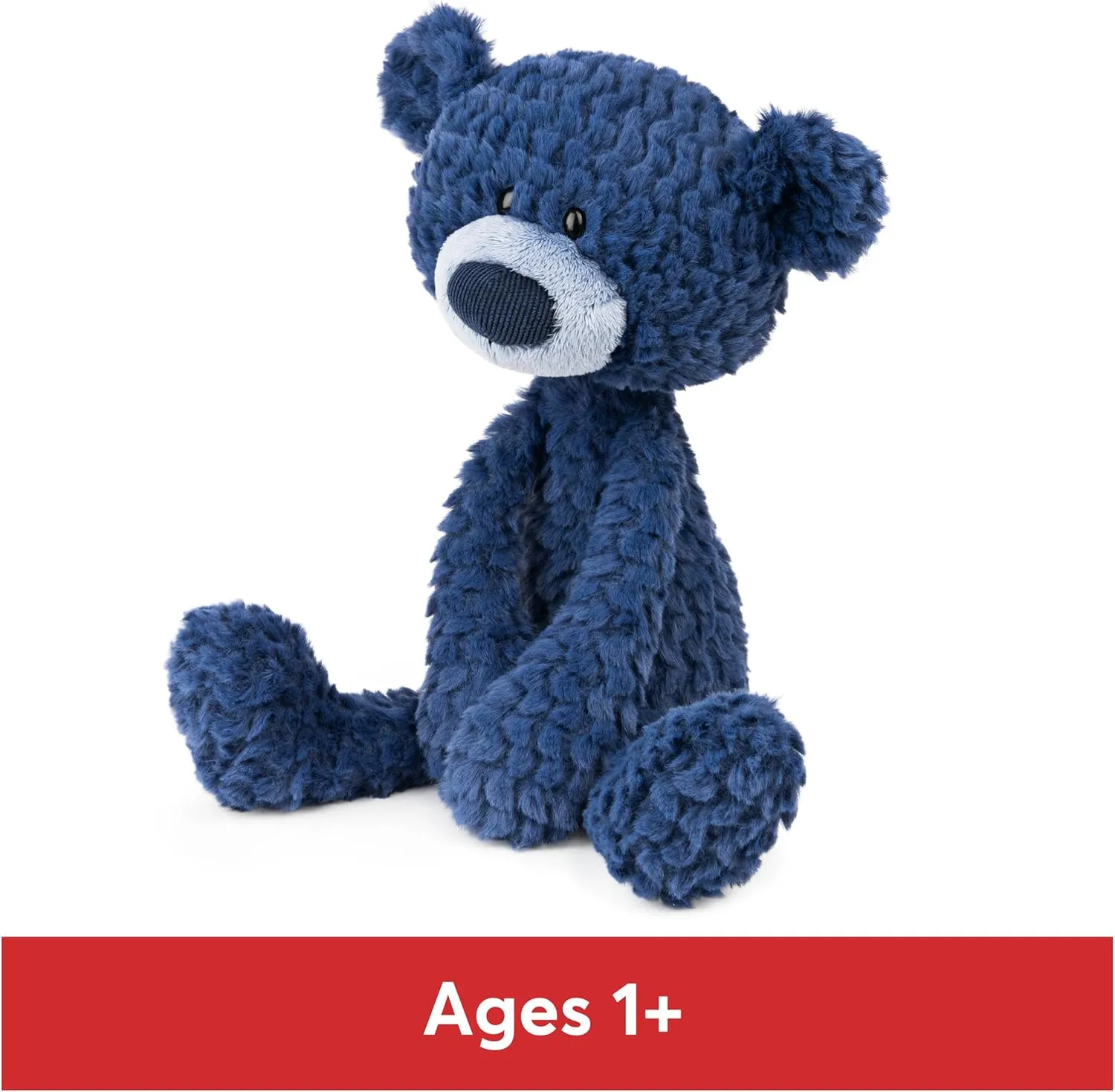 GUND Toothpick Ripple, Teddy Bear Stuffed Animal for Ages 1 and Up, Navy Blue, 15”