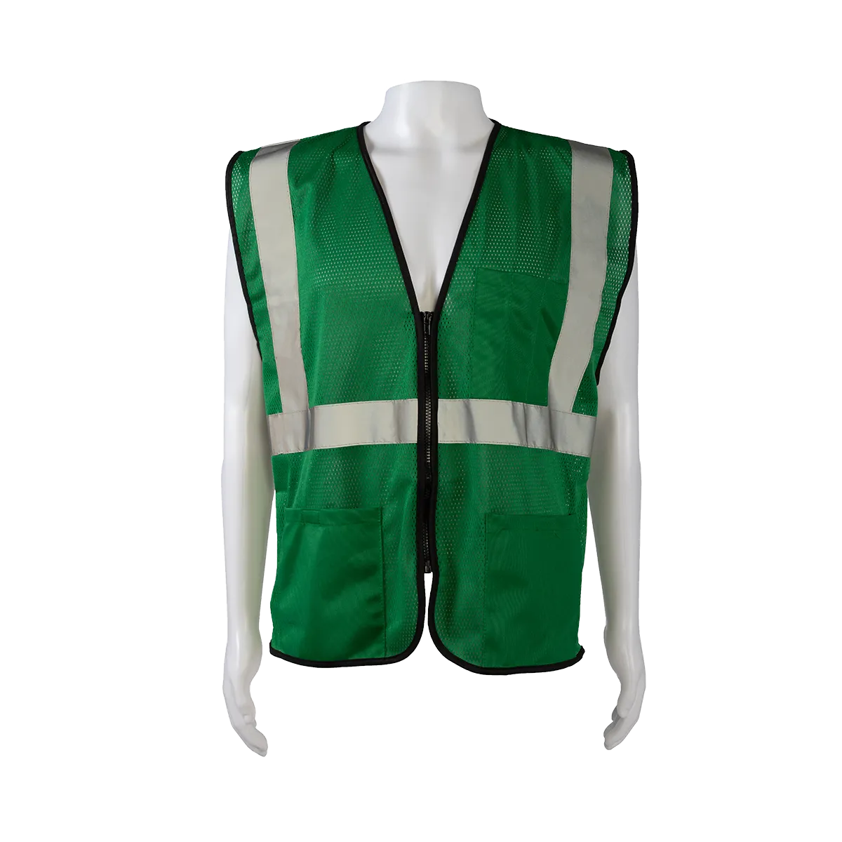 GVM-S1 ANSI NON-Rated Green Mesh Safety Vest for Enhanced Safety & Identification