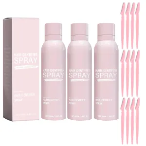 Hair Identifier Spray for Face Shaving,Women Dermaplaning Tool for Face, Moisturizing and Skin Care Dermaplaner Spray for Men and Women (3PS)