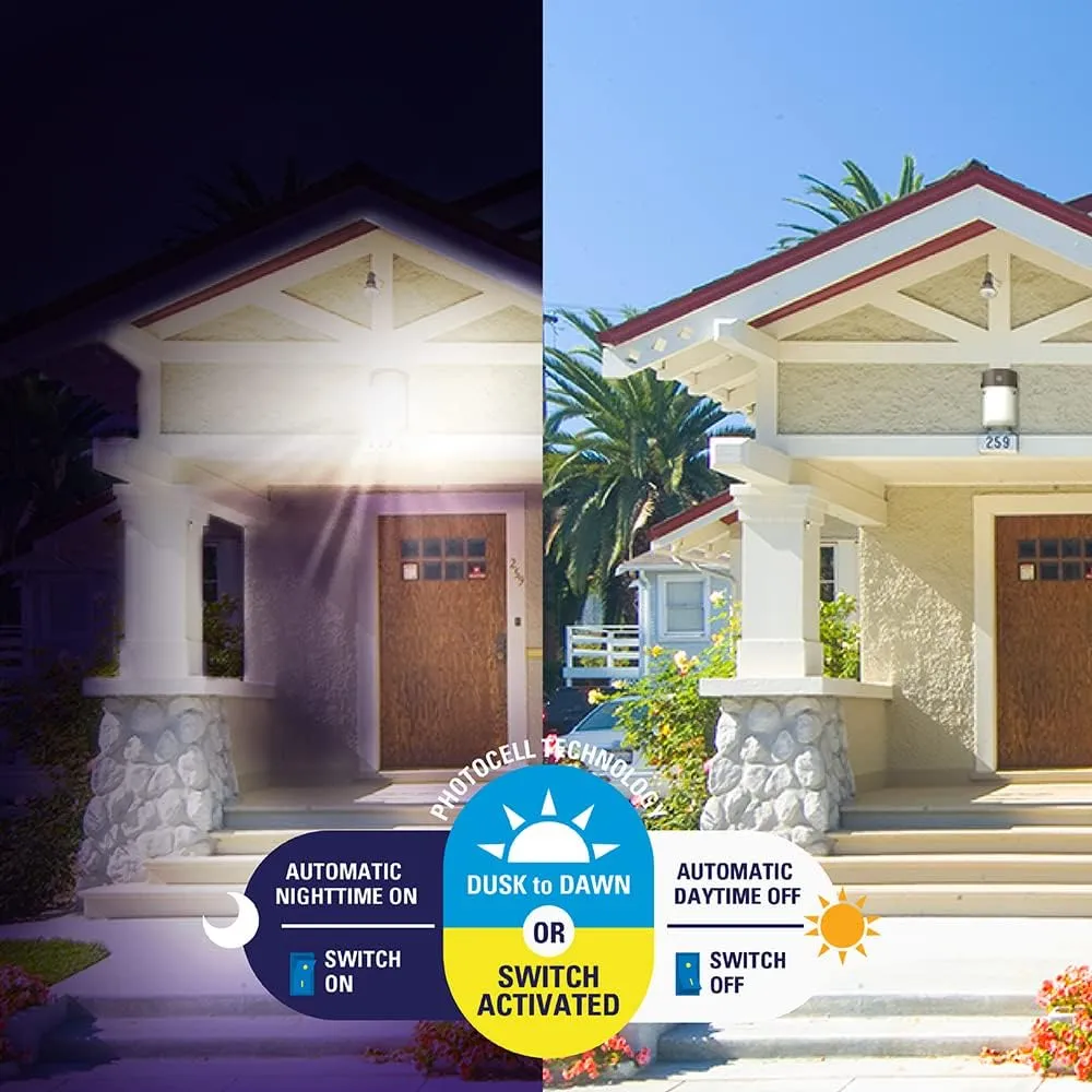 HALO 100- Watt Equivalent, Integrated LED, Bronze, Dusk to Dawn Wall Pack Light, Field Selectable CCTs up to 5000K