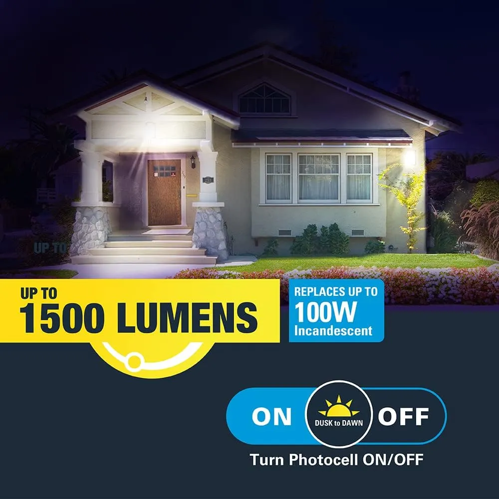 HALO 100- Watt Equivalent, Integrated LED, Bronze, Dusk to Dawn Wall Pack Light, Field Selectable CCTs up to 5000K