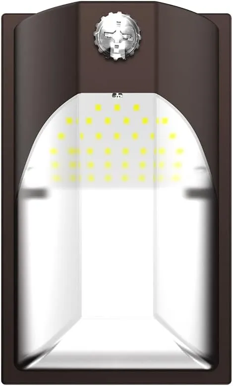 HALO 100- Watt Equivalent, Integrated LED, Bronze, Dusk to Dawn Wall Pack Light, Field Selectable CCTs up to 5000K