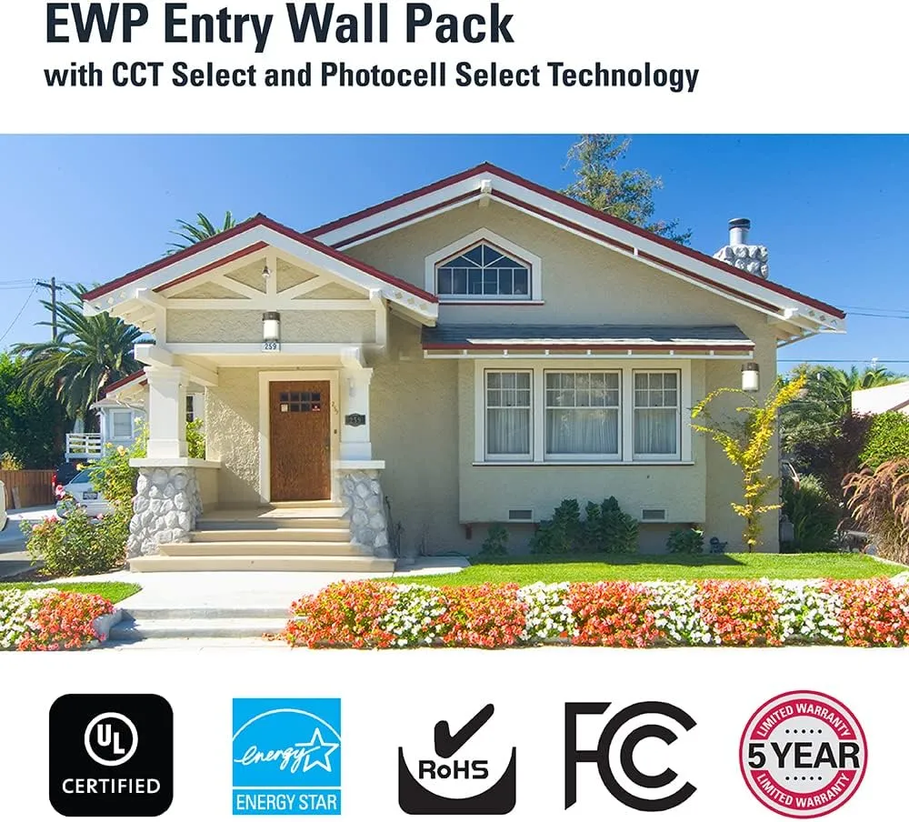 HALO 100- Watt Equivalent, Integrated LED, Bronze, Dusk to Dawn Wall Pack Light, Field Selectable CCTs up to 5000K