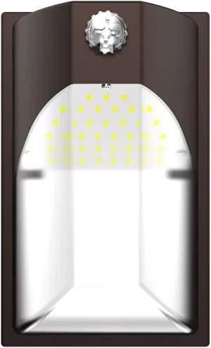 HALO 100- Watt Equivalent, Integrated LED, Bronze, Dusk to Dawn Wall Pack Light, Field Selectable CCTs up to 5000K