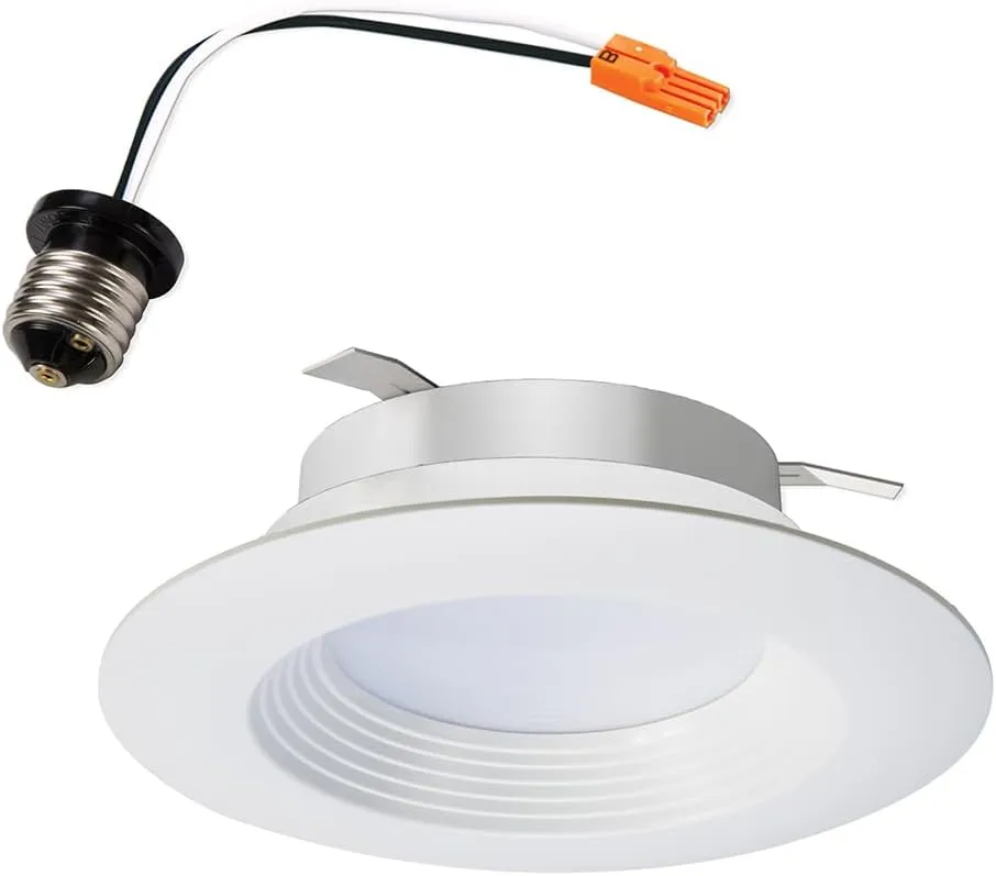 HALO 4 inch 3000K Color Temperature White Integrated LED Recessed Retrofit Trim (6 Pack)