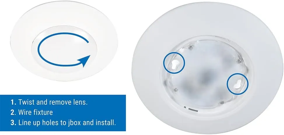 HALO HLC 4 in. 3000K Integrated LED Recessed Light Trim (6-Pack), 3000K Soft White (HLC4079301EWH-6BP)