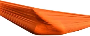 Hammock, Solid Color Double Hammock, Camping Anti-Rollover Swing with Storage Bag, Portable/Easy to Build(Orange)