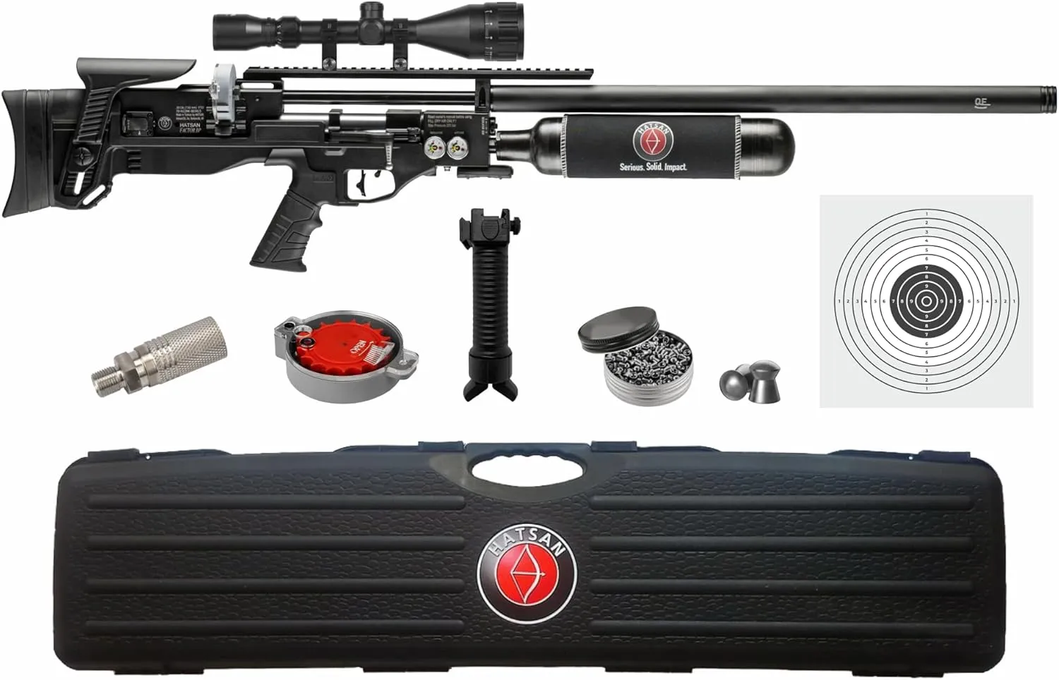Hatsan Factor PCP Side Lever Action Air Rifle with Included Wearable4U Bundle