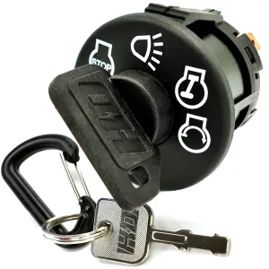 HD Switch Dixon Ignition Switch Key Switch Zeeter 30 36 42 ZTR 3014 3303 3304 3363 3530 3536 4423 4515 4516 4518 8025 8026 Black Bear Grizzly Kodiak 4 Positions w/Headlight Control - 7 Terminal 2 Keys