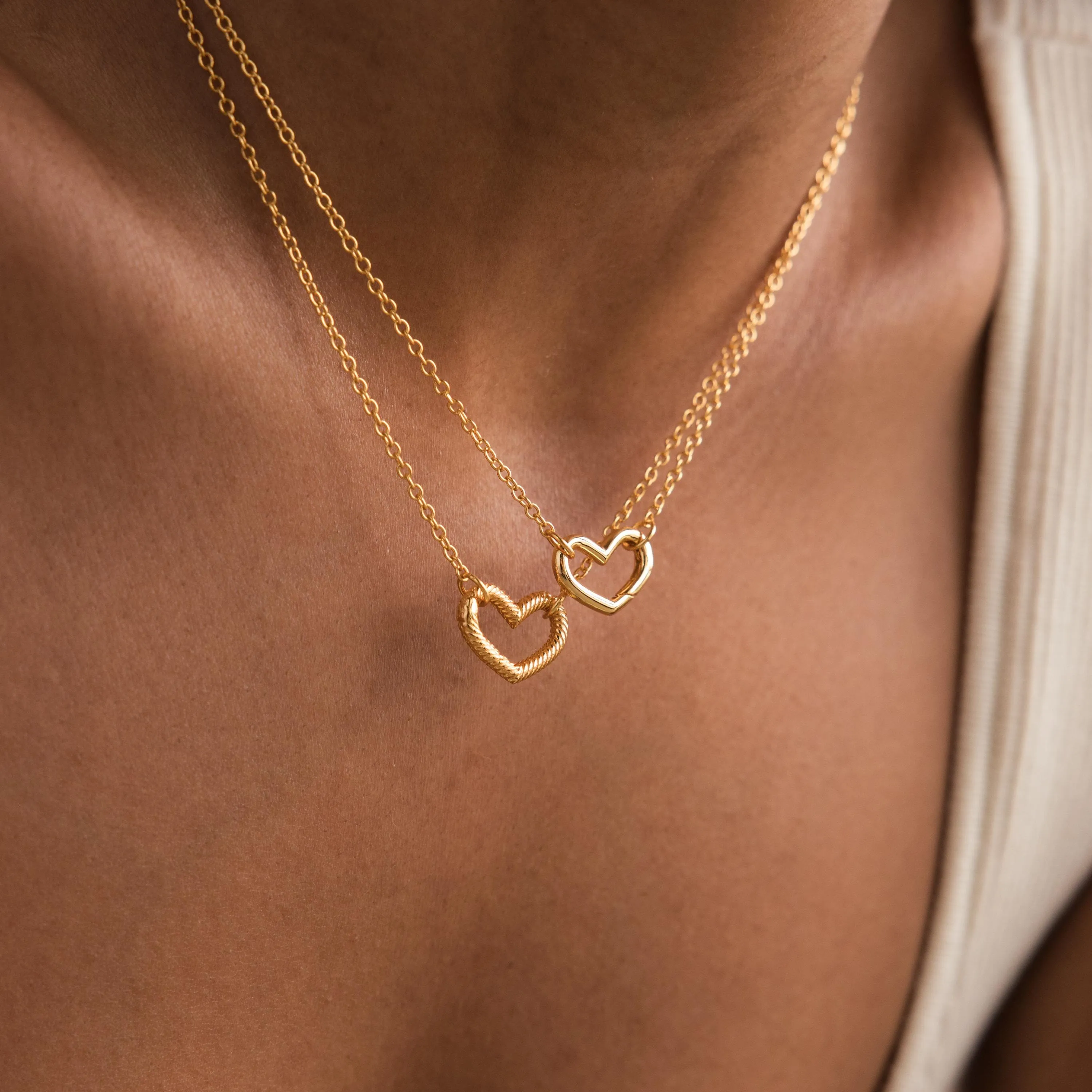 Heart Carabiner Set in 18K Gold