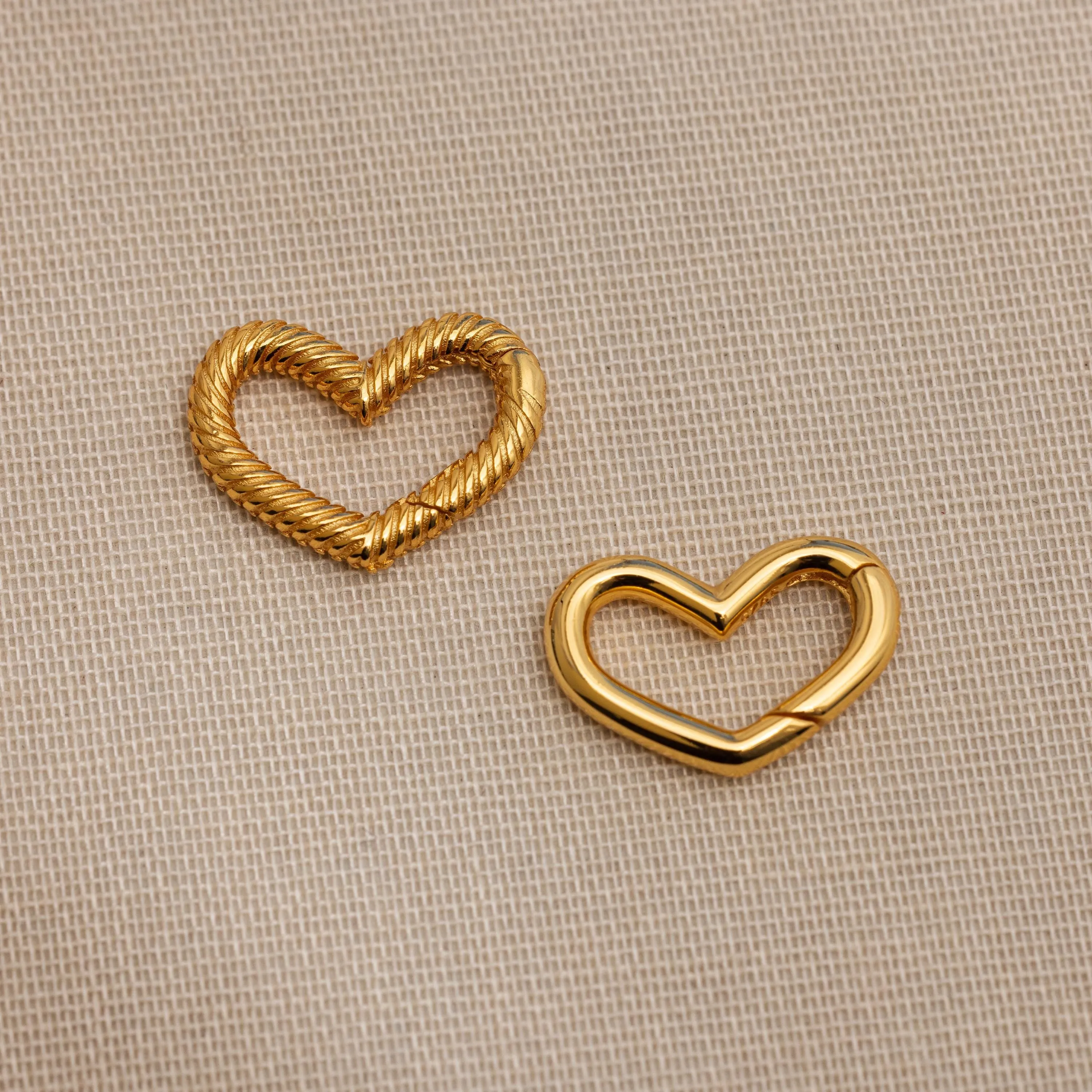 Heart Carabiner Set in 18K Gold