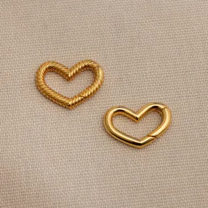Heart Carabiner Set in 18K Gold