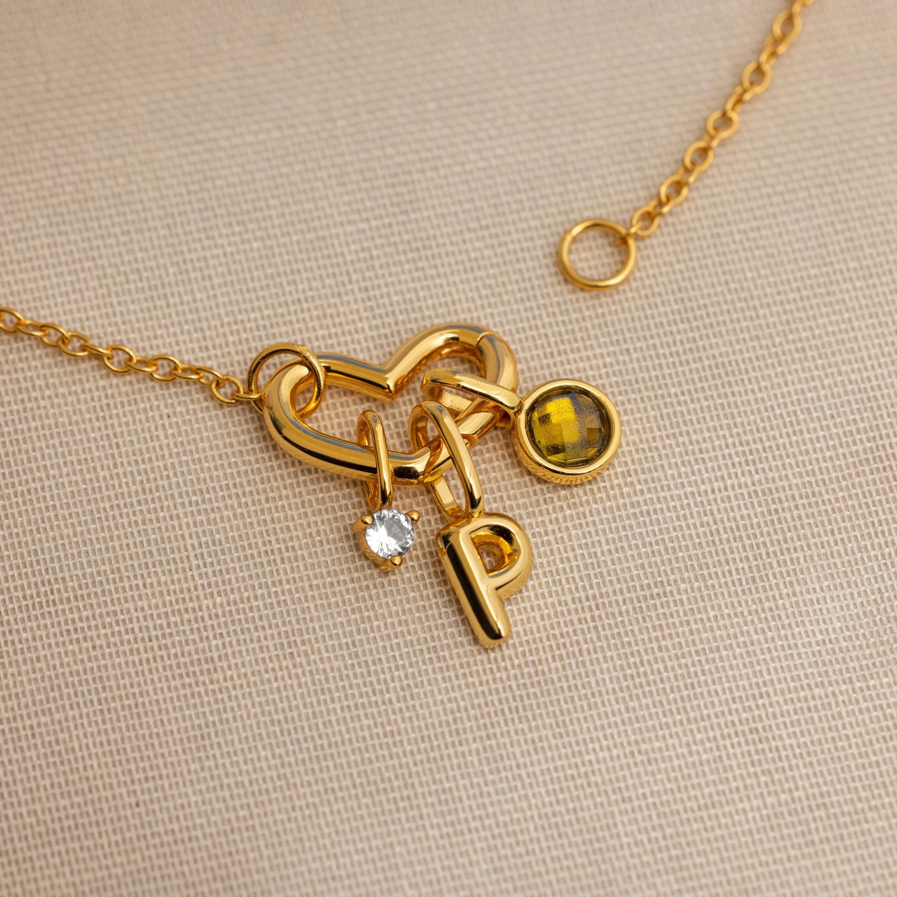 Heart Carabiner Set in 18K Gold