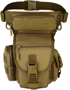Hebetag Nylon Drop Leg Bag Hiking Waist Pack for Men Women Tactical Motorcycle Bike Cycling Riding Travel Outdoor Sports Fanny Pouch