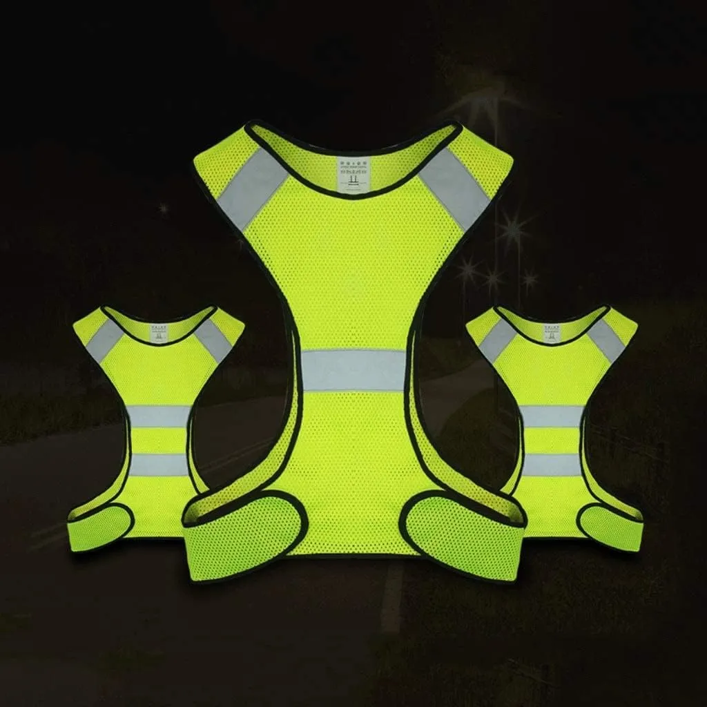 Hi Vis Vests, Reflective Suit for Night Running, Reflective Safety Vest with Adjustable Strap Reflective Safety Vest