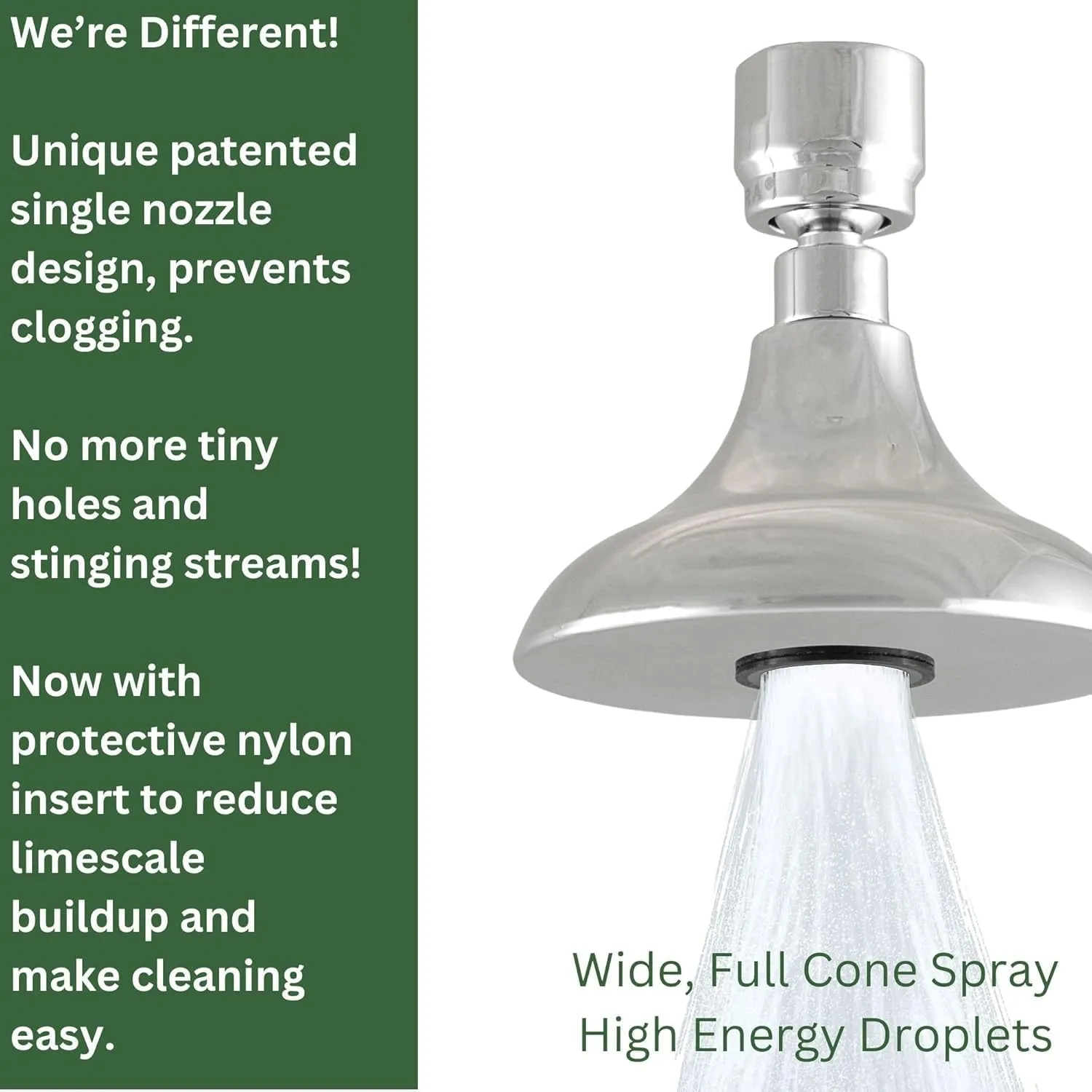 High Sierra Showerheads® - ‘Half Dome’ Solid Metal 2.0 GPM High Flow Shower Head with Limescale Resistant Insert - Matte Black Finish