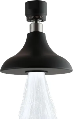High Sierra Showerheads® - ‘Half Dome’ Solid Metal 2.0 GPM High Flow Shower Head with Limescale Resistant Insert - Matte Black Finish