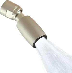 High Sierra Showerheads® - Solid Metal 1.8 GPM High Efficiency, Low-Flow Shower Head with Long Nut & Protective Nylon Insert - Brushed Nickel
