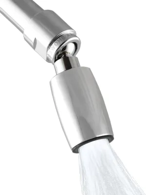 High Sierra Showerheads® - Solid Metal 1.8 GPM High Efficiency, Low-Flow Shower Head with Long Nut & Protective Nylon Insert - Chrome