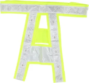 High Visibility LED Reflective with Stripes Fluorescent 1PC Battery Powered Reflector Gear for Traffic Safety and Night Work