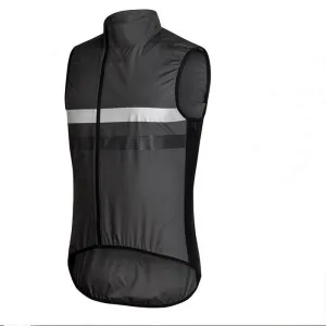 High visibility reflective Lightweight black cycling gilet sleeveless windproof vest bicycle gear