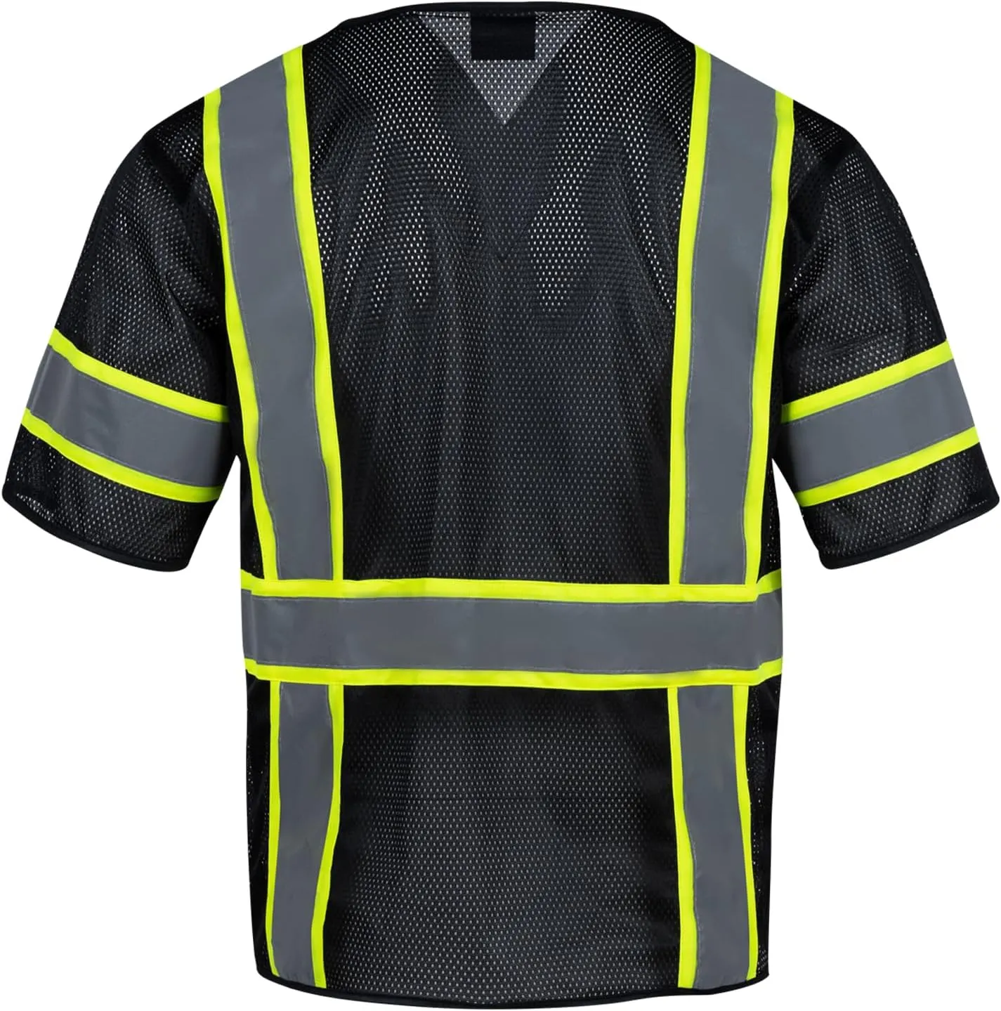 High Visibility Vest with Pockets Zipper for Men Women,Construction Vest with Reflective Strips,Hi Vis Class 3