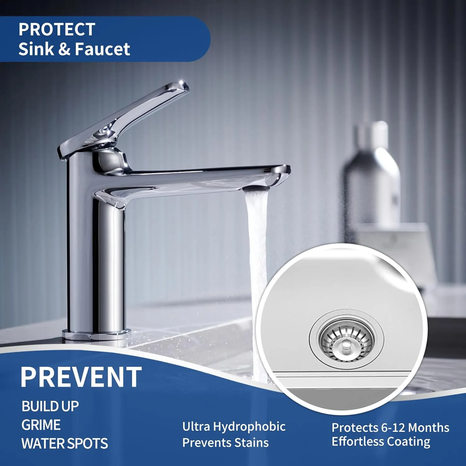 Home Ceramic Coating Spray Kit - Shine, Seal & Protect Kitchen & Bath Surfaces, High-Gloss, Repels Stains & Grime Effective - Great for Stainless Steel, Sinks, Countertops, Glass, and More