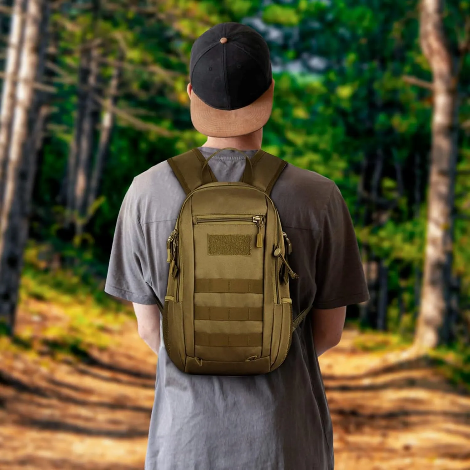 HUNTVP 10L/20L Mini Daypack Military MOLLE Backpack Rucksack Gear Tactical Assault Pack Bag for Hunting Camping Trekking