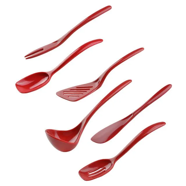 Hutzler 6 Piece Melamine Mini 7.5 Inch Cooking Utensil Set