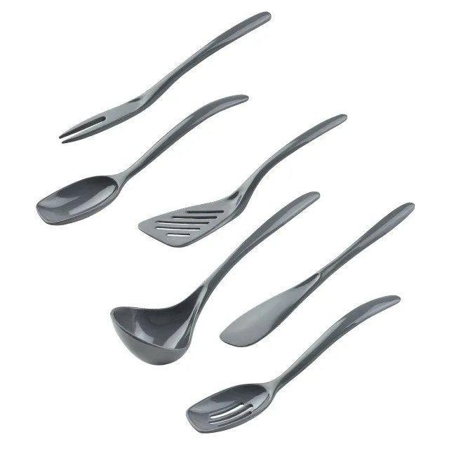 Hutzler 6 Piece Melamine Mini 7.5 Inch Cooking Utensil Set