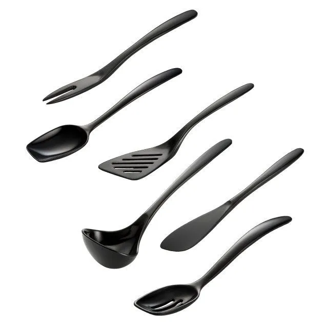 Hutzler 6 Piece Melamine Mini 7.5 Inch Cooking Utensil Set