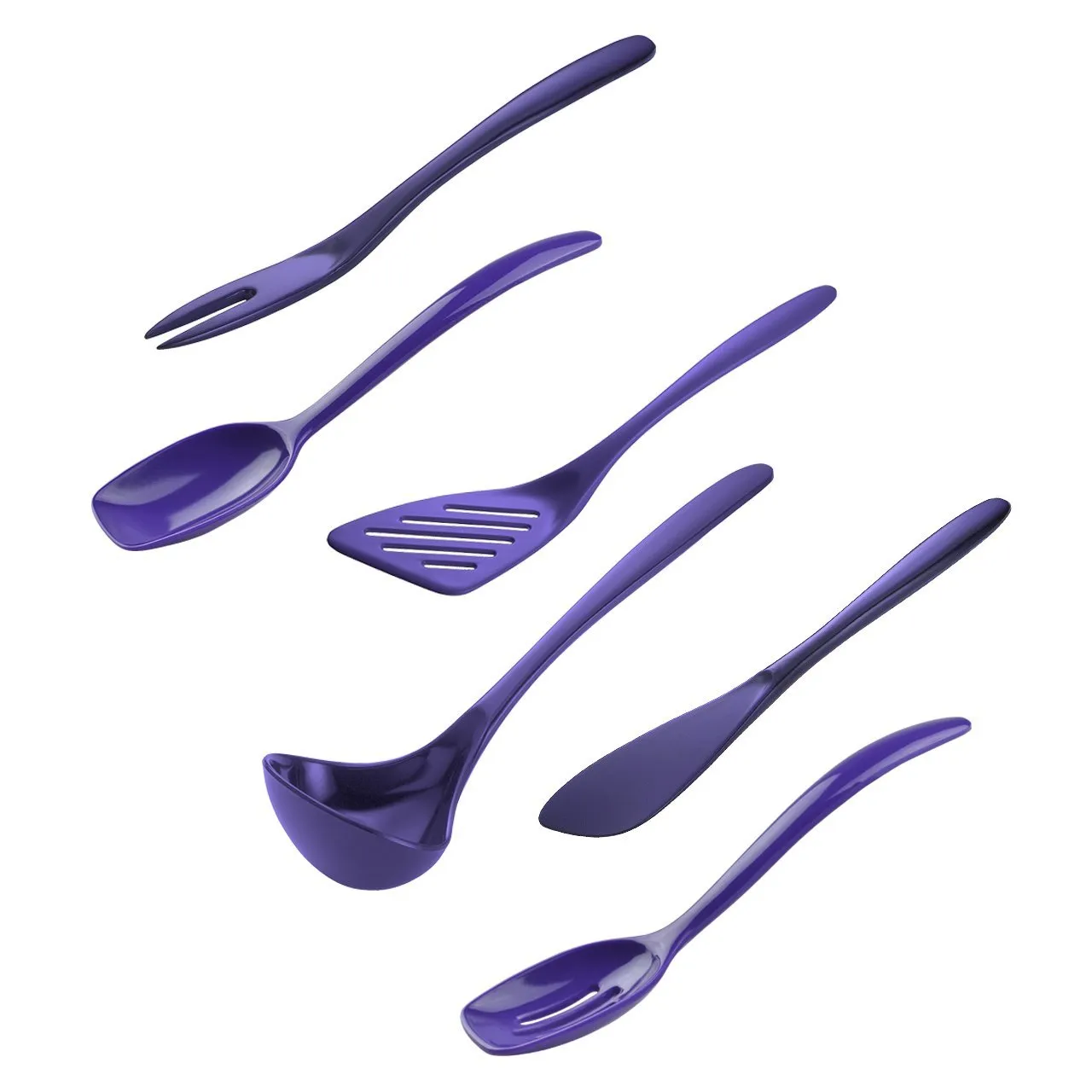 Hutzler 6 Piece Melamine Mini 7.5 Inch Cooking Utensil Set