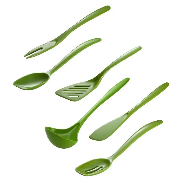 Hutzler 6 Piece Melamine Mini 7.5 Inch Cooking Utensil Set