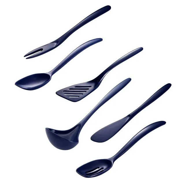 Hutzler 6 Piece Melamine Mini 7.5 Inch Cooking Utensil Set